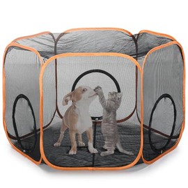 YAVAYI Outdoor Cat Enclosure for Kitten Kitty Run - Portable Cat Playpen Tent Outdoor Indoor Pet Tent for Outside Small Animals