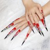Mwoot Pack of 120 Extra Long False Nail Tips, Sharp