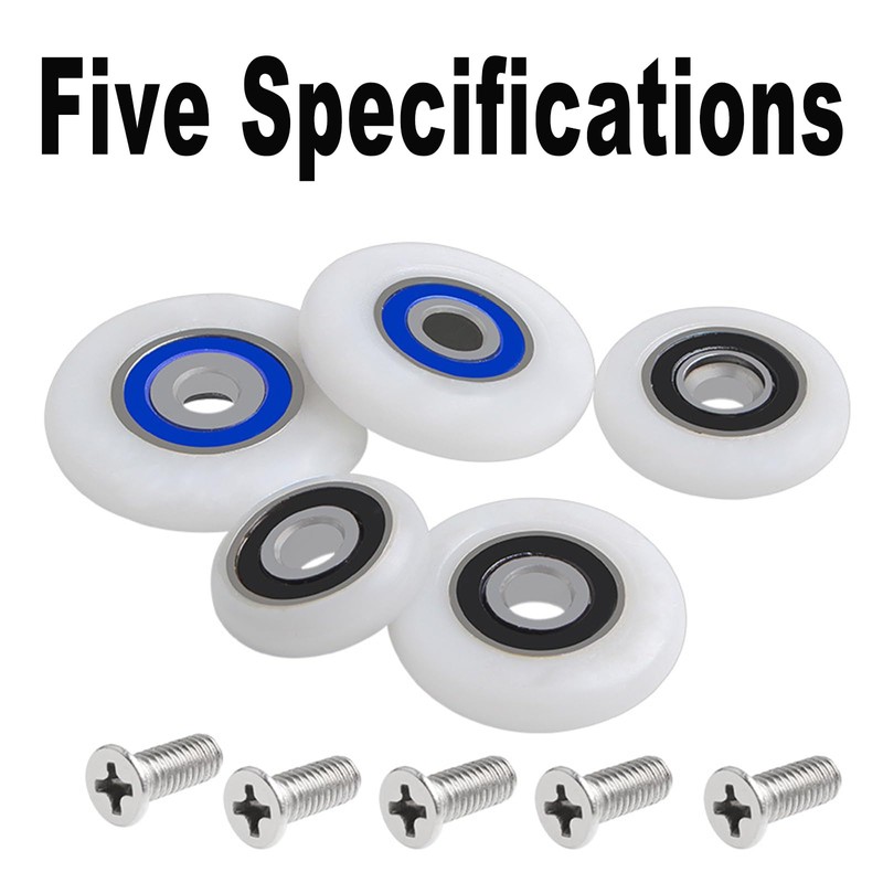 Qikuver Shower Door Roller, 4 Sets Shower Door Rollers Runners