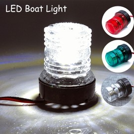 HAIWEN 12V Waterproof Navigation Light All Round 360 Degree 3 Color LED Anchor Light Sailing Light Side Bow Lights for Marine Boat & Yacht (Light Color: Green)