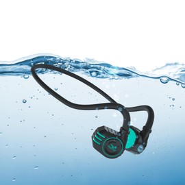 Swimming Headphones-Bone Conduction Headphones, IP68 Waterproof Built-in MP3 Player 32G Memory, Underwater Swimming Headphone, Wireless Open Earphones Bluetooth 5.3, for Running, Cycling (Black)