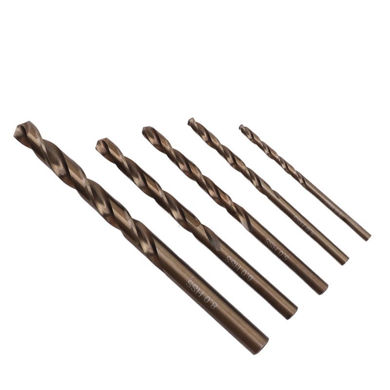 5Pcs Straight Shank Twist Drill Bit HSS 3 4 5