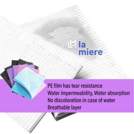 LA MIERE Diamond Embossed Dental Bibs 13"x18" - 3 Ply Waterproof Tattoo Bib Sheet- Salon Nail Bibs, (50P, White)