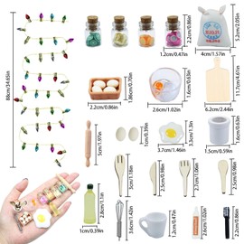 Gnome Accessories Christmas, 27 Pieces Gnome Accessories, Miniature Gnome Accessories, Gnome Door Accessories, Dollhouse Accessories, Miniature Dollhouse Accessories, Mini Dollhouse Kitchen Baking Set