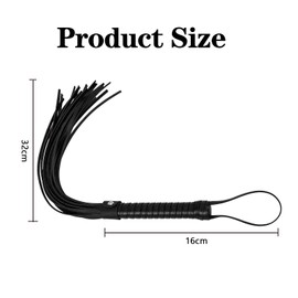 48cm Horse Riding Crop & Training Whip - Faux Leather Paddle Horse Crop PU Leather Equestrian Whip for Horse Training, Dressage & Riding Accessories(Black and Red)