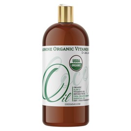 Organic Vitamin E Oil and Jasmine Essential Oil Infused Blend - Organic 100% Natural 43,000 IU Vegan Gentle Multi-Use Skin Hair Face Body Cuticle Moisture Daily Use - Packaging May Vary (32 oz.)