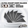 M MEEPO 100-Pack Utility Knife Blades, 5X Sharper Blackened SK-2