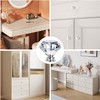 4 Pack Crystal Cabinet Knobs with Screws, 40mm Diamond Cut
