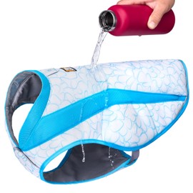 Ruffwear, Swamp Cooler Dog Vest, Evaporative Cooling for Hot Weather, Compatible with Most Harnesses, Biolumin Blue, Large