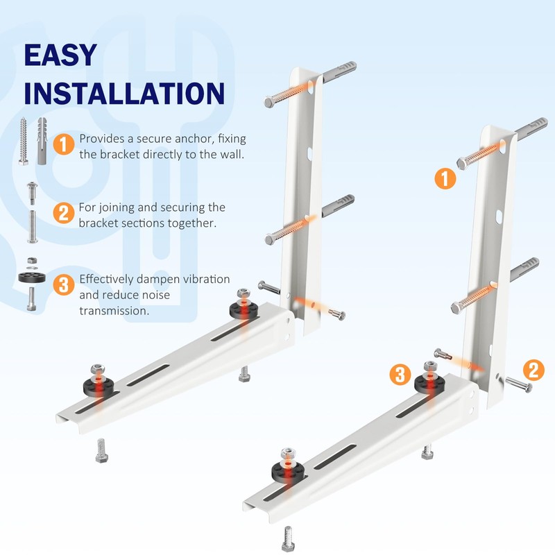 Mini Split Wall Mounting Bracket for Outdoor Condenser 7000-15000 BTU