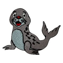 Baby Sea lion patch, animal patch, Cartoon patch, Kids Patch Embroidered Iron on Sew on Patch Badge for Clothes etc. 7x6cm