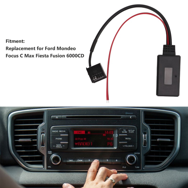 12 Pin Bluetooth AUX Wireless Module Adapter with Radio Removal