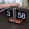 Digital Flip Clock 304 Stainless Steel Retro Battery Powered Mechanical
