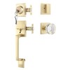 Leydebong Keyed Different Crystal Glass Entry Door Knob and Single