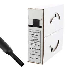 Heat Shrink Tubing 5 m 12.7 mm > 6.4 mm Black