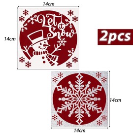 2 Sets Christmas Cutting Dies Snowflakes Snowman Die Cuts Embossing Machine Template Stencil Cut Dies for Christmas Card Making DIY Scrapbooking Craft Cards Photo Album Christmas Gifts Decor