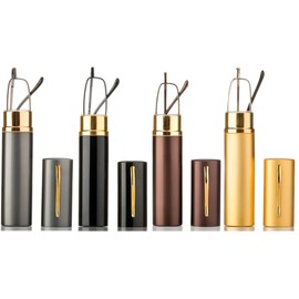 Newbee Fashion - Tube Readers Easy Compact On The Go Small Compact Pen Clip Portable Aluminum Hard Case Classic Spring Hinges Create Your Own Pack