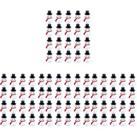 Cabilock Pack of 120 Mini Snowman Snowman Figure Christmas Micro Landscape Decoration Christmas Decorations Winter Decoration Toy Snow Globe Christmas Miniature Snowman Resin