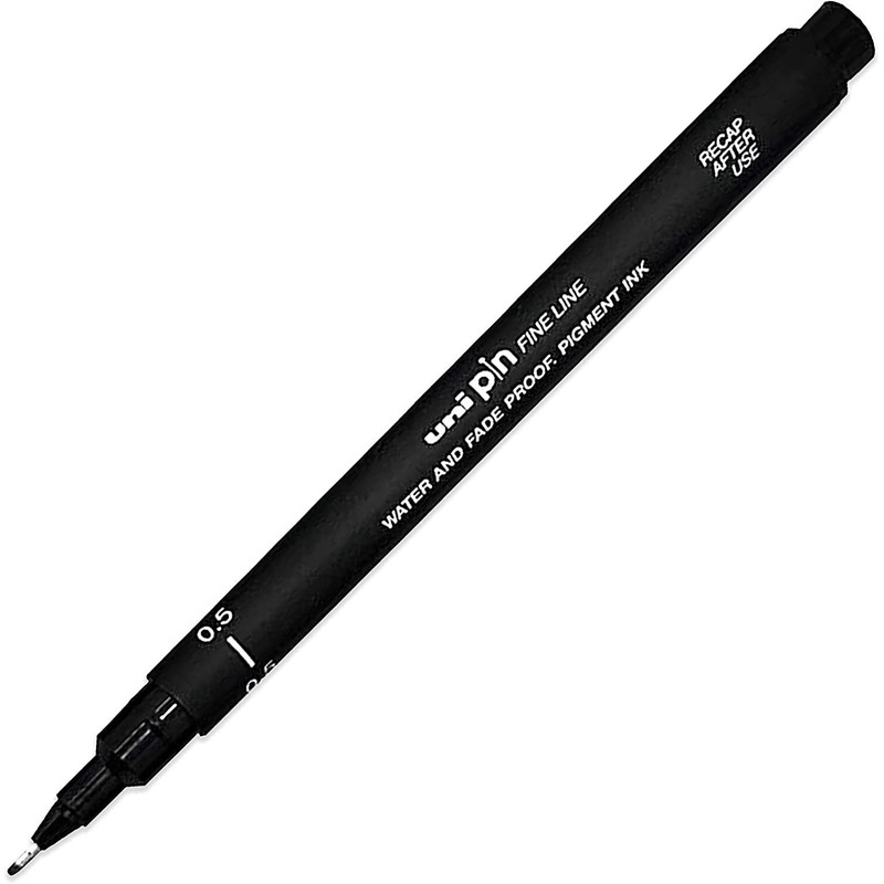 uni-ball Pin Black Technical Drawing Marker Pen 0.5mm - Box