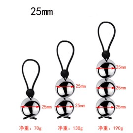 Men's Stretch Weighted Suspension Ball Ring, Progressive Endurance Trainer-USZF57 (25mm Silver Double Ball)