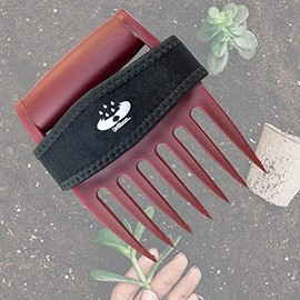 UpBloom Garden Hand Cultivator Includes 2 Pairs of Spandex Gardening Gloves - ergonomically Designed to Hand rake, dig, Weed, Plant, Aerate and Cultivate Vegetable Gardens and Flower beds (Large)
