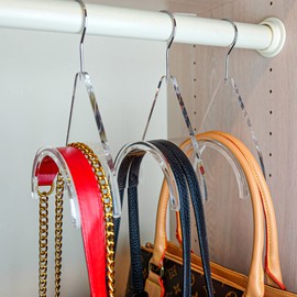 HENNIE CLOSETLY Handbag Hangers, New Luxury Acrylic Purse and Bag Holder Hook, Closet Storage and Organization Display (Pack of 3)