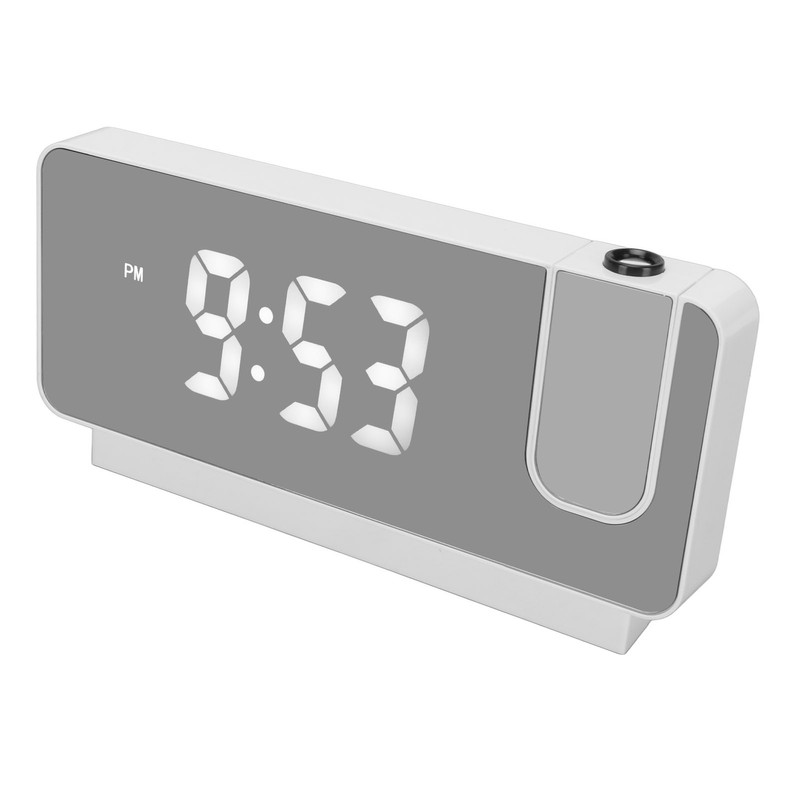 Projection Alarm Clock Time Date Temperature Display 180 Degree Wide