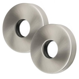 Corla 2PC Shower Arm Flange 2.5” Round | Modern Universal Escutcheon Replacement Cover Plate (Brushed Nickel)