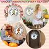 Qunclay Interchangeable Wooden Gnome Decor Holiday Seasonal Gnome Decorations with