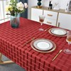 SASTYBALE Christmas Rectangle Tablecloth, Elegance Plaid Fabric Tablecloths Spill proof