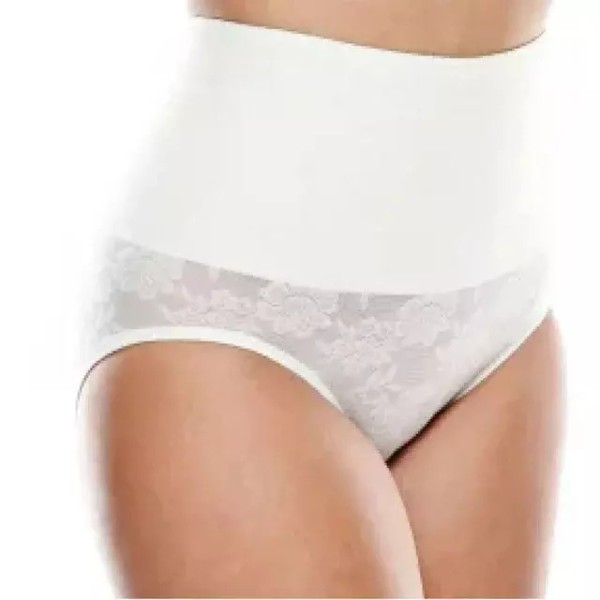 Cortland Shapewear Belly Band Control Pearl White Shaper Brief Plus