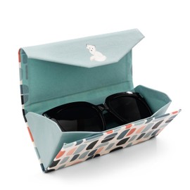 NICI Vanja Polar Fox Glasses Case Foldable PU Hard Case 16 x 6.5 x 6.5 cm Blue - Glasses Box Sturdy Hard Case Practical Glasses Bag for Children and Adults