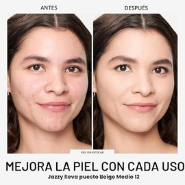 bareMinerals Base de maquillaje original en polvo suelto SPF 15, maquillaje facial en polvo mineral limpio, cobertura transparente a completa, sin tal