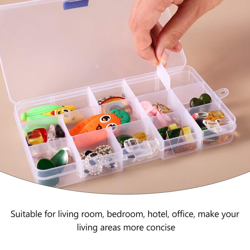 EXCEART 3 Pieces Assortment Box Small Sorting Boxes Plastic Transparent
