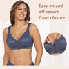 DotVol Women's Full Figure Front Closure Wirefree Jacquard Back Support