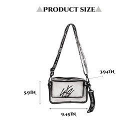 Lightstick Storage Bag Transparent Pvc Cross Body Bag Starykids Concert Crossbody Shoulder Bag for Stay Sk-z's Fans Gifts