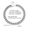 Chain Bracelet for Women Silver Cuban Link Bracelet Stainless Steel