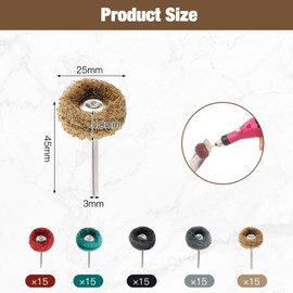 VEGCOO 75 Pcs Dremel Sanding Bits, Dremel Polishing Kit Accessories, Polishing Wheels for Use With Most Models Of Power Tools