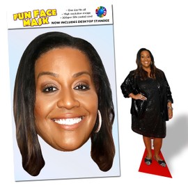 1 x Alison Hammond - Ready To Wear Celebrity Face Mask Includes Freestanding 20cm Desktop Standee Card Cutout - Standee Alison H