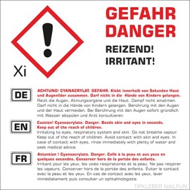 NAILFUN 500 Classic Square Tips transparent clear in Tipbox + 2x Tipkleber 2g + 100 Strasssteine