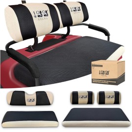 10L0L Golf Cart Front & Rear Seat Covers Full Set for G2 G8 G9 G11 G14 G16 G19 G20 G21 G22 & Club Car DS Pre-2000, Tomberlin Emerge E2, for EZGO MARATHON, Fits 4 Passenger Seat Golf Cart