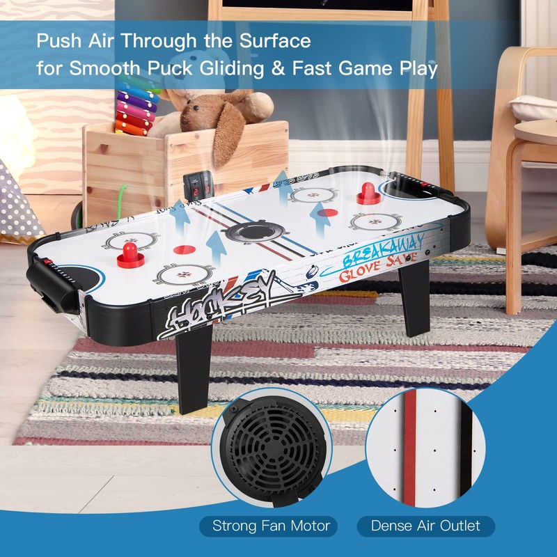 GYMAX Air Hockey Table, 42” Table Top Air Hockey with
