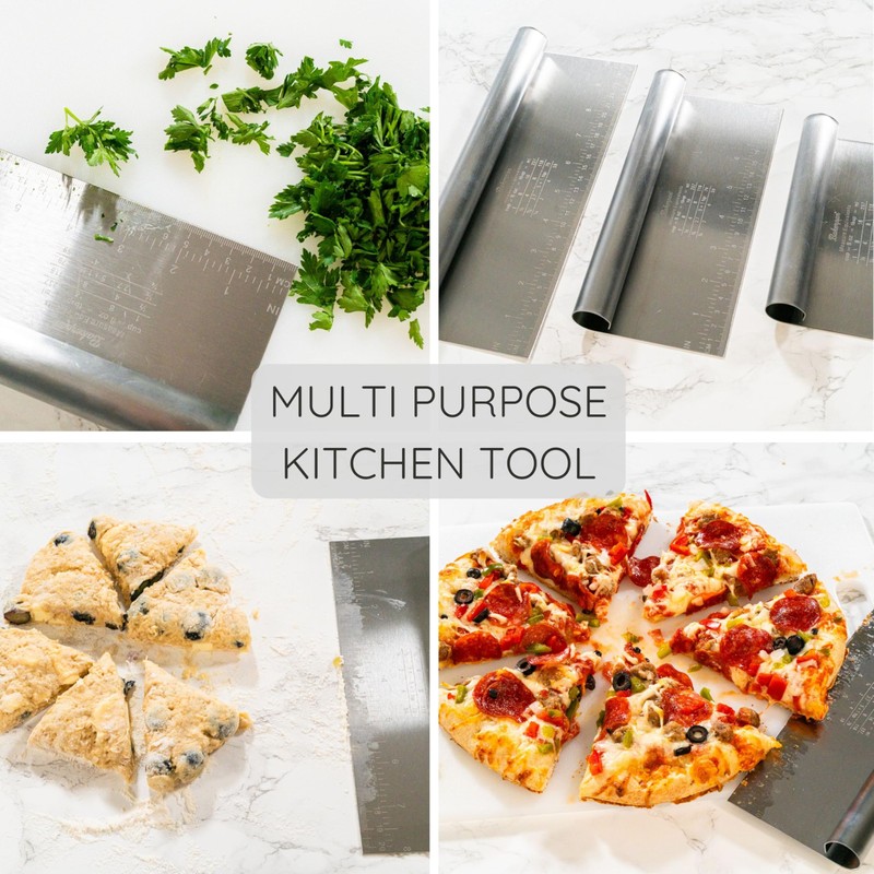 Bakerpan Stainless Steel Heavy Duty Dough Cutter, 3 Size Set
