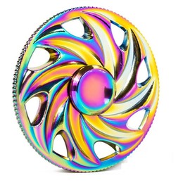 Multibao Violet Mandala Fidget Finger Hand Spinner Alloy Metal Gadget Toys Spinning Top Focus Spiral Twister Fingertip Gyro Stress Relief Anti Anxiety Gift