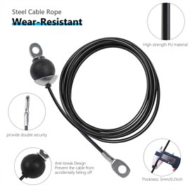 Lfj Gym Cable, Wire Fitness Equipment, Steel Cable, for Weight Pulley, Cable Pulley, Fitness, Home Gym, Belt Pulley System