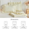 Flysheep 3 Pieces Yellow Quilt Set Queen Size, Wide Ruffled