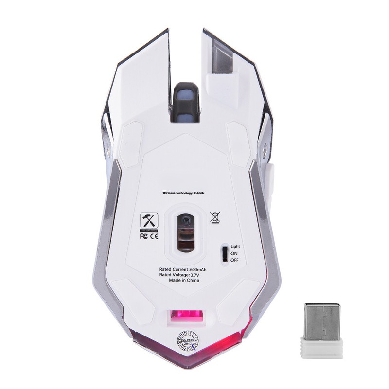 2.4G Wireless Rechargeable Gaming Ergonomics Optical Mouse Mice For PC