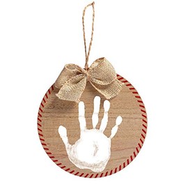 Pearhead Baby Handprint DIY Rustic Christmas Ornament and Paint, Christmas Tree Ornaments