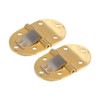 Aqur2020 2Pcs Brass Hinge Butler Tray Hinge Round 2-1/2"x1-1/2 with