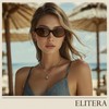 ELITERA Retro Oval Polarized Sunglasses for Womens:Men Cat Eye Trendy